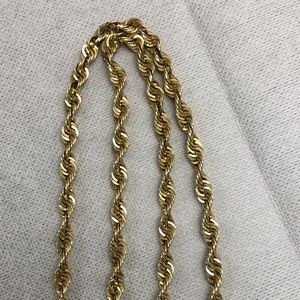 10kt gold rope chain